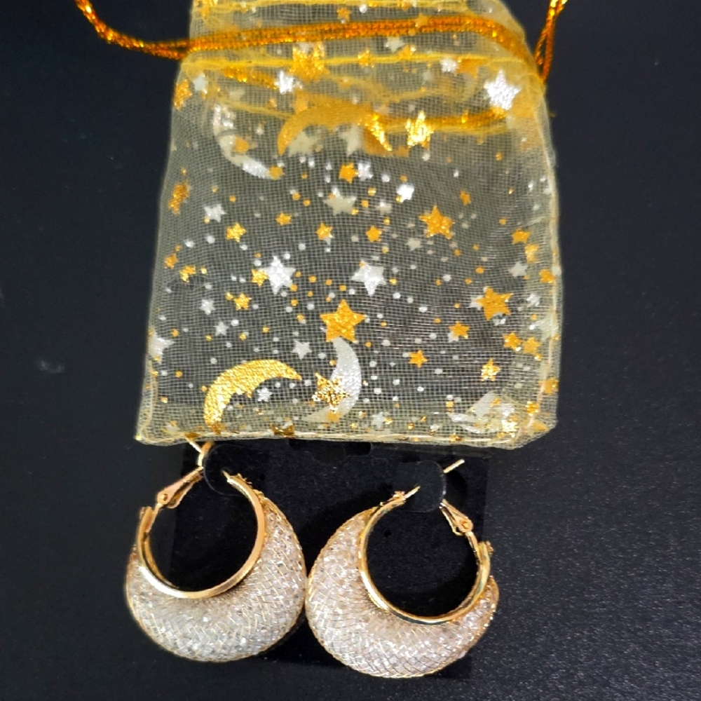 3/$30***Elegant Gold and Silver Hoop Earrings Nwot